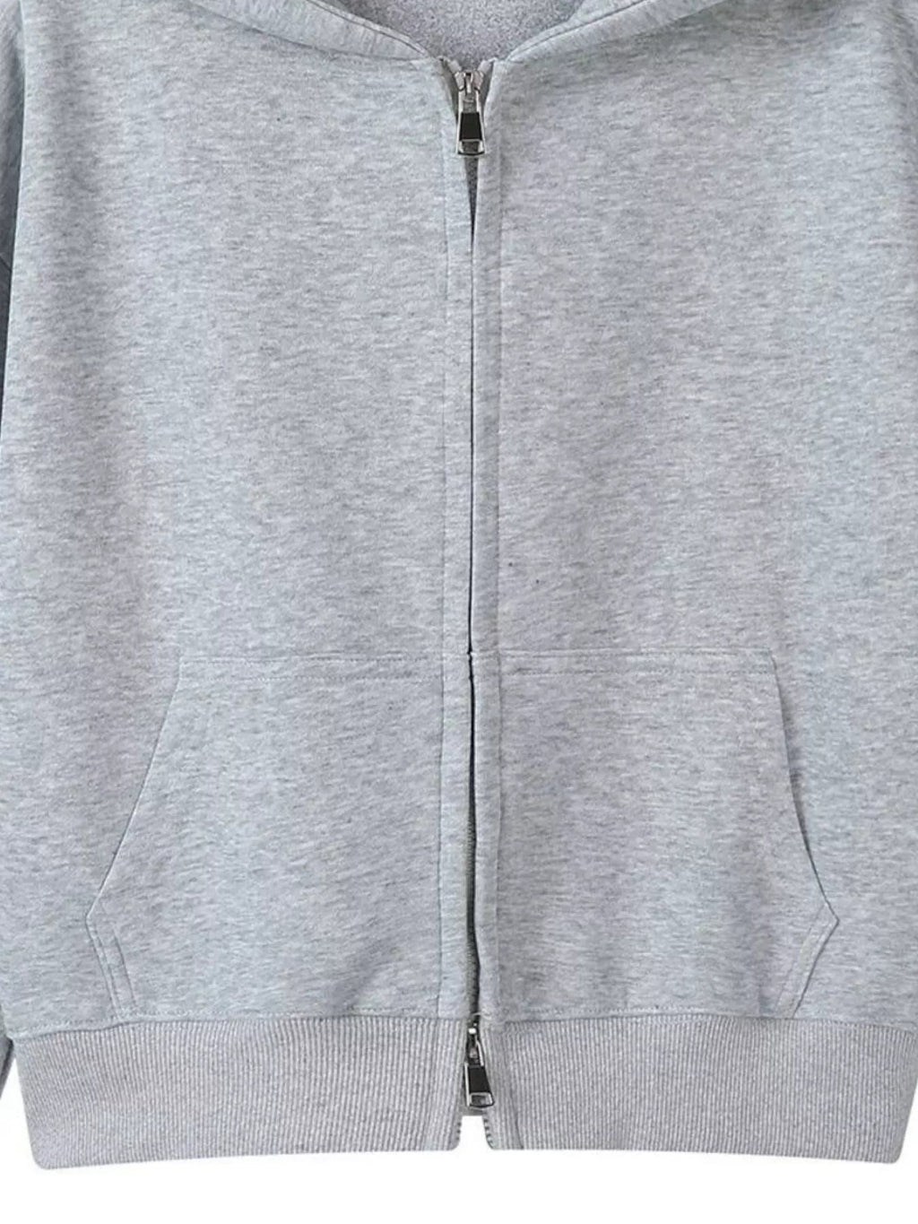 Full Size Casual Zip-Up Long Sleeve Hoodie Plus Size THRIXINE