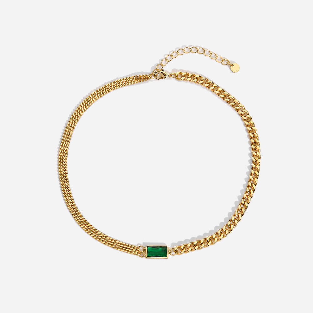 Green Stone Necklace - SJB-DIAMOND ELITES