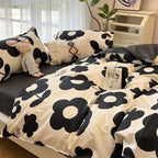 Washed Cotton Bed Sheet Quilt Cover Four-piece Set Pi-Mart