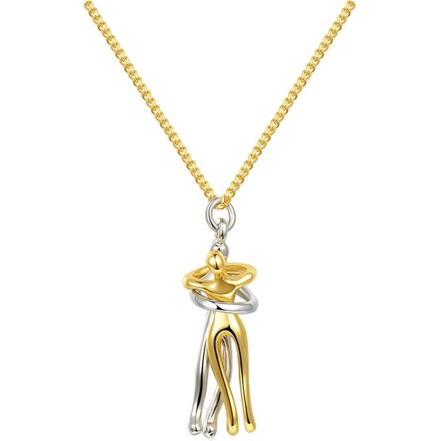 Couple Hugging Pendant Necklace Pi-Mart