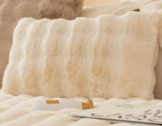 Winter Thickened Rabbit Plush Modern Sofa Cushion Pi-Mart