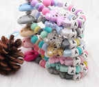 Modern Handmade Personalized Name Baby Pacifier Clips Silicone Pacifier Chain Wood Pacifier Holders For Pacifier For Baby Kids