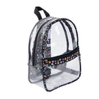 PVC transparent waterproof backpack, smiley face beauty printing student backpack, book storage shoulder travel bag - SJB-DIAMOND ELITES