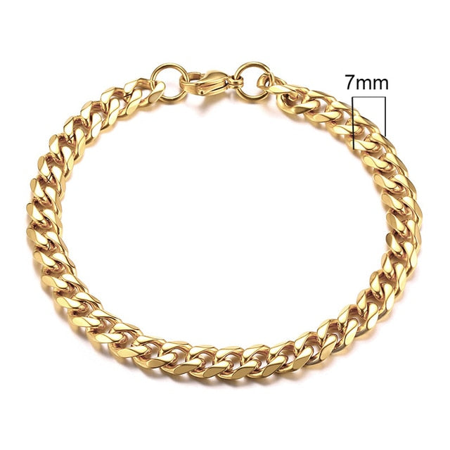 Vnox Men's Chunky Curb Chain Bracelet Pi-Mart