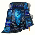 1pc Soft & Cozy Flannel Blanket - Warm, Plush, and Lightweight for Bed, Bedroom, Study, Travel, and Camping - Perfect Gift for Brother Lootquake LLC