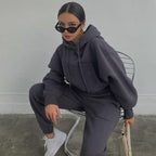 Autumn And Winter Women's New Casual Hoodie Coat Sports Suit Pi-Mart