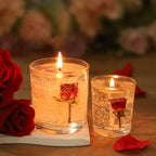 Rose Jelly Scented Candle for Aromatherapy, Romantic Atmosphere - Ideal for Birthdays, Valentine's Day, Anniversaries, Thanksgiving, Christmas - 1pc, Soy Wax in Glass Jar Lootquake LLC