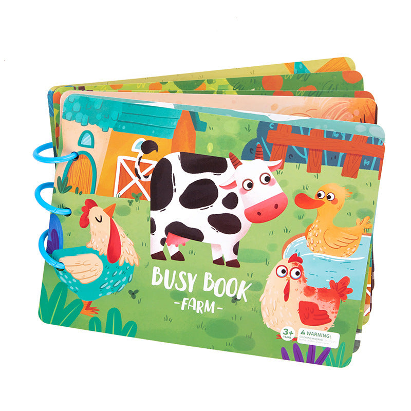 Children's Enlightenment Animal Sticker Book Puzzle Educational Toys Baby Montessori Early Education Pi-Mart