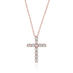 Moissanite Cross Pendants For Women Pi-Mart