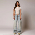 Loose Fit Denim Overalls