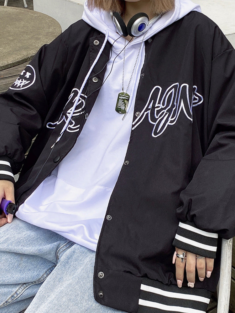 Loose Korean Student Baseball Uniform Jacket Pi-Mart