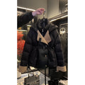Women's Fashion Black Pure Cotton Coat Pi-Mart