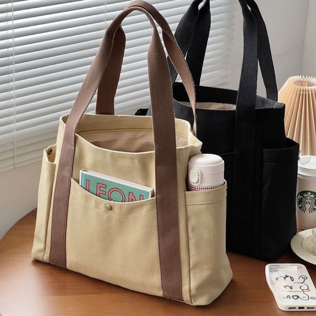 Commuter's All-matching Artistic One-shoulder Canvas Bag Pi-Mart
