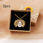 You Are My Sunshine Sunflower Necklace Women Men Pi-Mart
