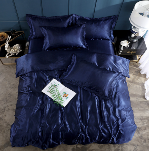Bed Sheet Quilt Cover Naked Sleep Cool Silk Single Three Piece Set Pi-Mart