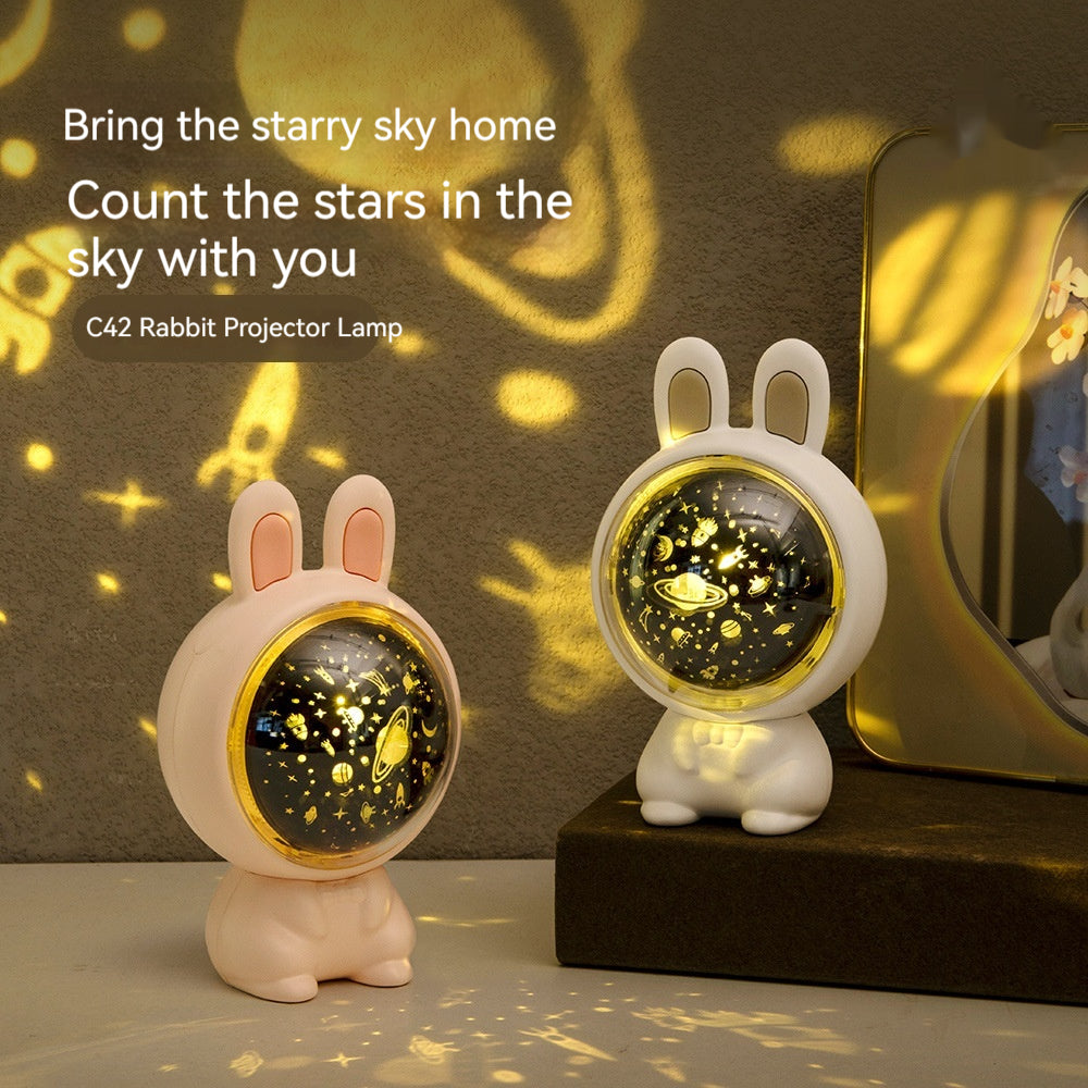 Creative Rabbit Star Light Projector Lamp Children Home Decor Pi-Mart