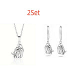 Fashion Little Girl And Dog Hug Necklace Pi-Mart