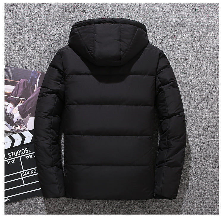 Slim All-match Student Hooded Down Jacket Men's Short