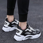 White Sneakers Men Non Slip Walking Running Shoes Sports Pi-Mart