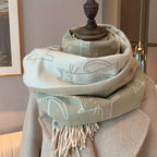 Simple Cartoon Tassel Scarf Fashion Outerwear Warm Wrap Office Nap Blanket Air Conditioning Room Windproof Shawl For Women Lootquake LLC