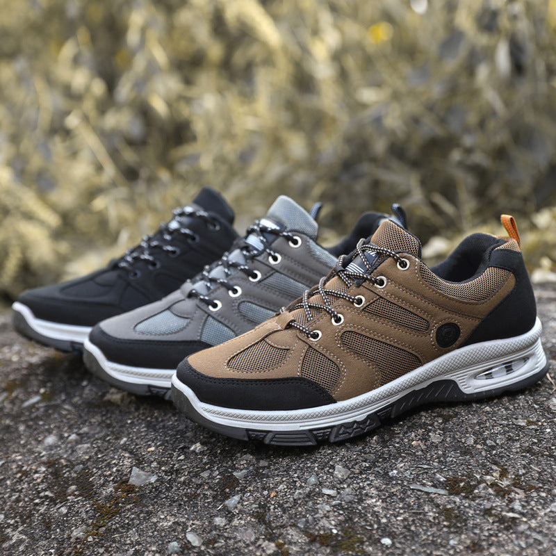 Casual Air Cushion Mesh Shoes Men Outdoor Breathable  Lace-up Sneakers Running Sports Shoes Pi-Mart
