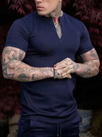 Men's Notched Short Sleeve Active T-Shirt