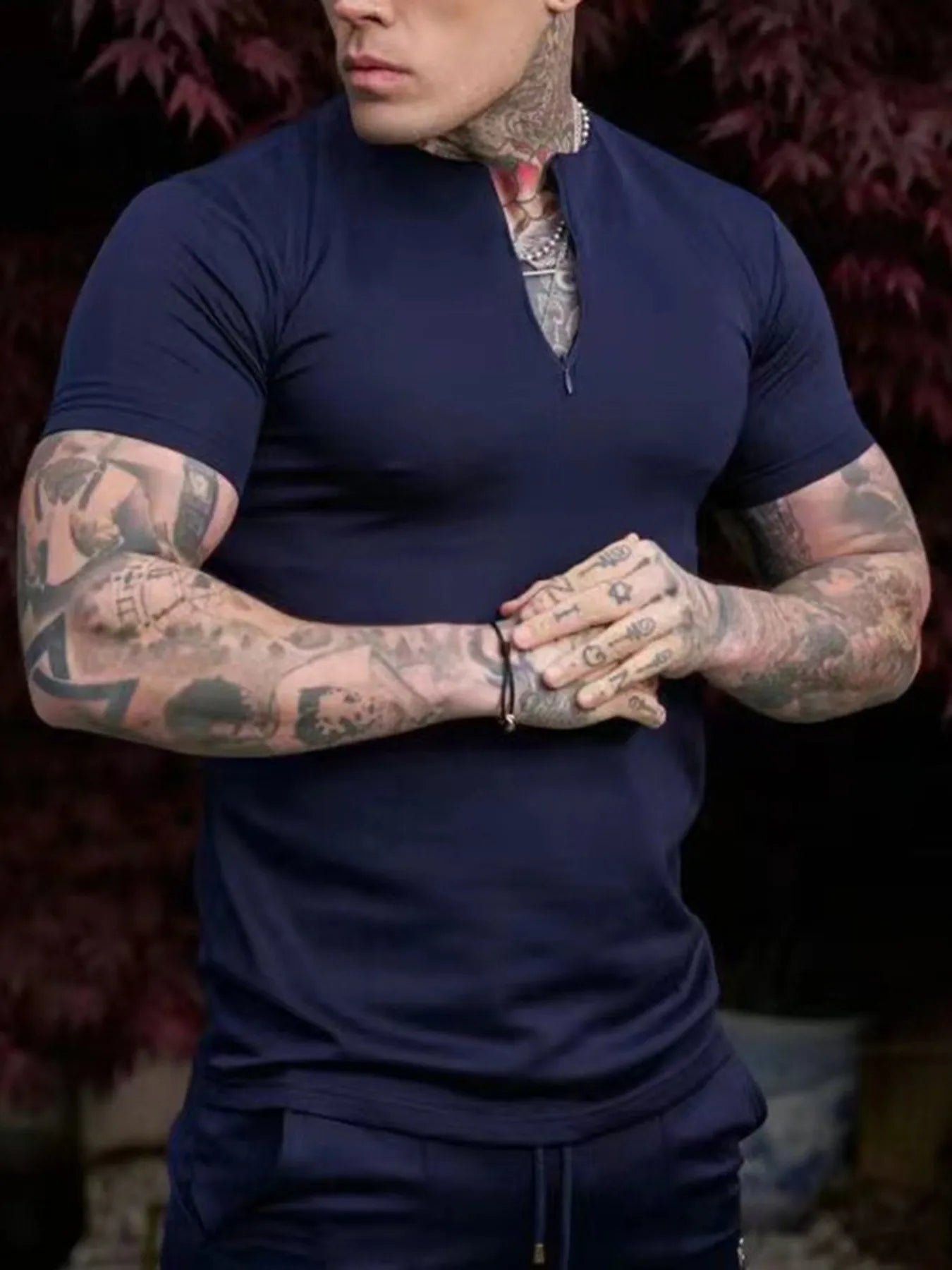 Men's Notched Short Sleeve Active T-Shirt