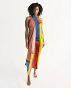 Sheer Sarong Swimsuit Cover Up Wrap / Block Multicolor