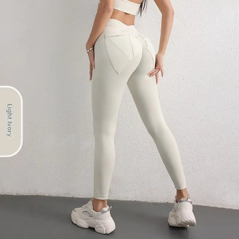 High Waist Hip Lift Yoga Pants With Pockets Women's Sports Fitness Trousers Leggings