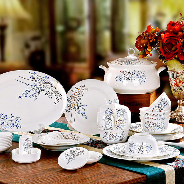 Ceramic Bowls And Saucers Set Bone China Bowls And Plates Pi-Mart
