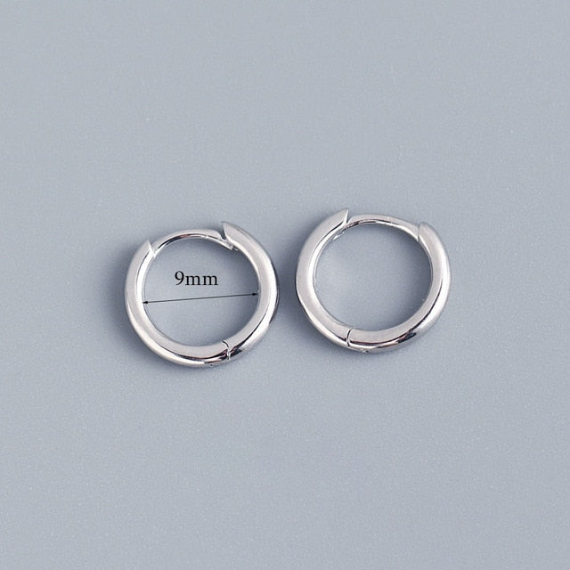 Stainless Steel Minimalist Huggie Hoop Earrings Pi-Mart