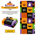 1pc Halloween Fleece Throw Blanket, Bat, Ghost Fall Plaid Blanket, Soft Fuzzy Plush For Couch Sofa Or Bed, Luxury Flannel Lap Blanket Lootquake LLC