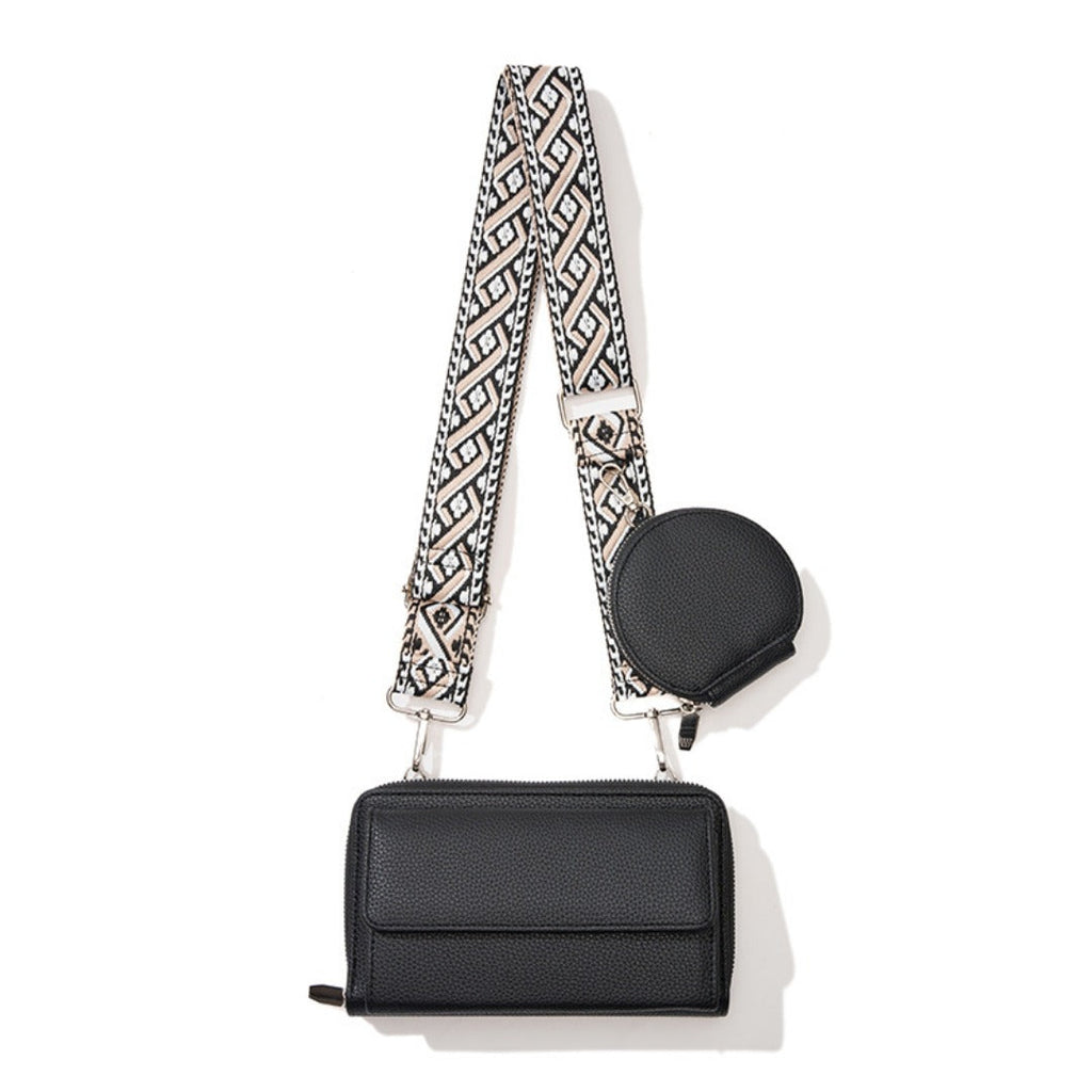Small crossbody bag for women, 2 in 1 mobile phone satchel design, shoulder crossbody bag, multifunctional wide strap - SJB-DIAMOND ELITES