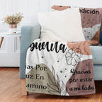 1pc Spanish Gifts For Grandma Blanket Soft Flannel Sofa Blanket Memorial Day Gift Blanket Cozy Flannel Throw Blanket Warm & Comforting Bedroom Home Decor