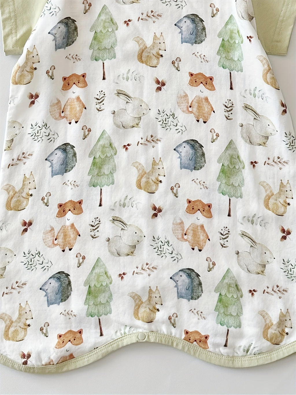 Bamboo Cotton Gauze Cute Animal Print Wearable Blanket, Summer Air Conditioning Sleep Robe