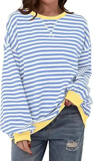 Striped Sweatshirt In Contrasting Colors - SJB-DIAMOND ELITES