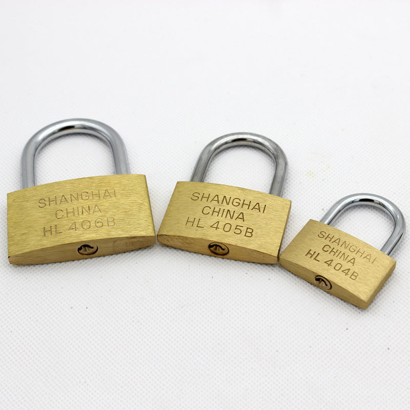 Household Modern Minimalist Small Lock Earth Copper Padlock Pi-Mart