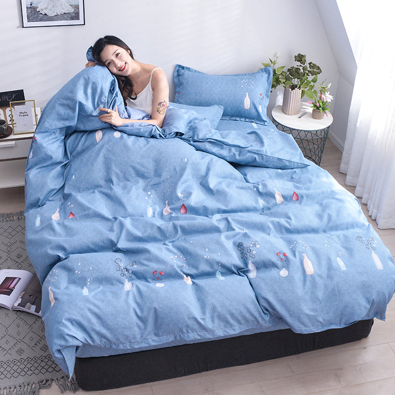 Scandinavian Style Simple Duvet Cover Single Bed Pi-Mart