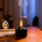 Atmosphere Light Humidifier Candlelight Aroma Diffuser Portable 120ml Electric USB Air Humidifier Cool Mist Maker Fogger 8-12 Hours With LED Night Light Pi-Mart