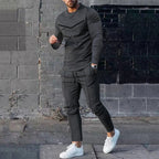 Round Neck Long Sleeve T-shirt Trousers Suit Men Lootquake LLC