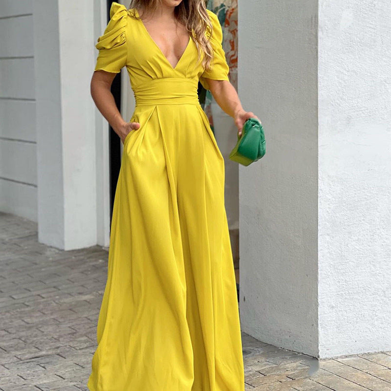Fashion Elegant Plus Size Wide Legs Jumpsuit Pi-Mart