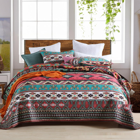 Brushed Fabric Quilted Bed Cover High Quality Polyester Cotton Three-piece Set Pi-Mart