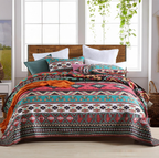 Brushed Fabric Quilted Bed Cover High Quality Polyester Cotton Three-piece Set Pi-Mart