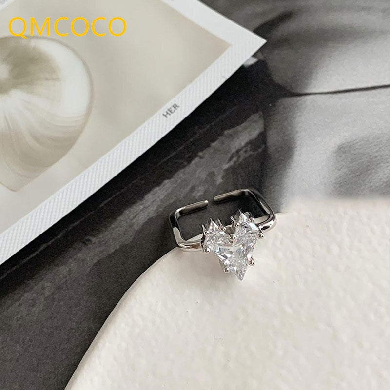 Silver Color Heart Ring - SJB-DIAMOND ELITES