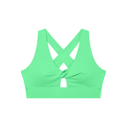 Loki & Ivy Women's Twist Front V-Neck Sports Bra