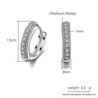 Vintage Earrings 3A Zircon White Gold Plated Pi-Mart