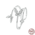 Exquisite Butterfly Multi-layer Open Ring Pi-Mart
