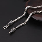 S925 Sterling Silver Men's Classic Vintage Thai Silver Necklace Pi-Mart