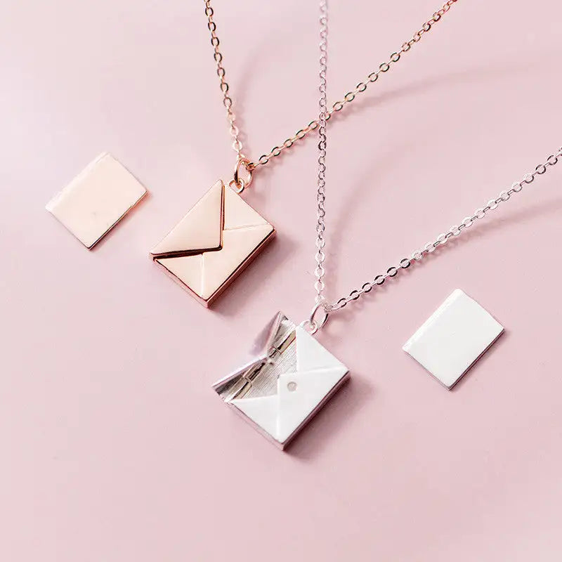 Fashion Jewelry Envelop Necklace Women Lover Letter Pendant Best Gifts For Girlfriend Lootquake LLC