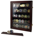 Military Challenge Coin Display Case Cabinet Rack Holder Shadow Box The Military Gift Store